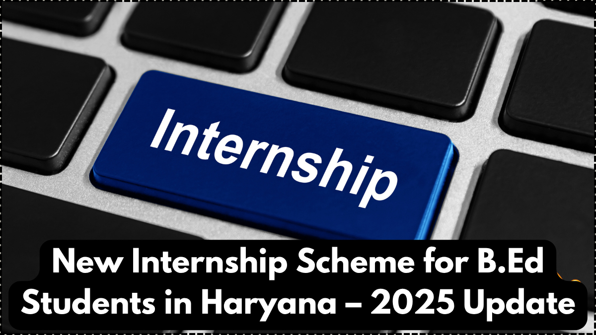 New Internship Scheme for B.Ed Students in Haryana – 2025 Update