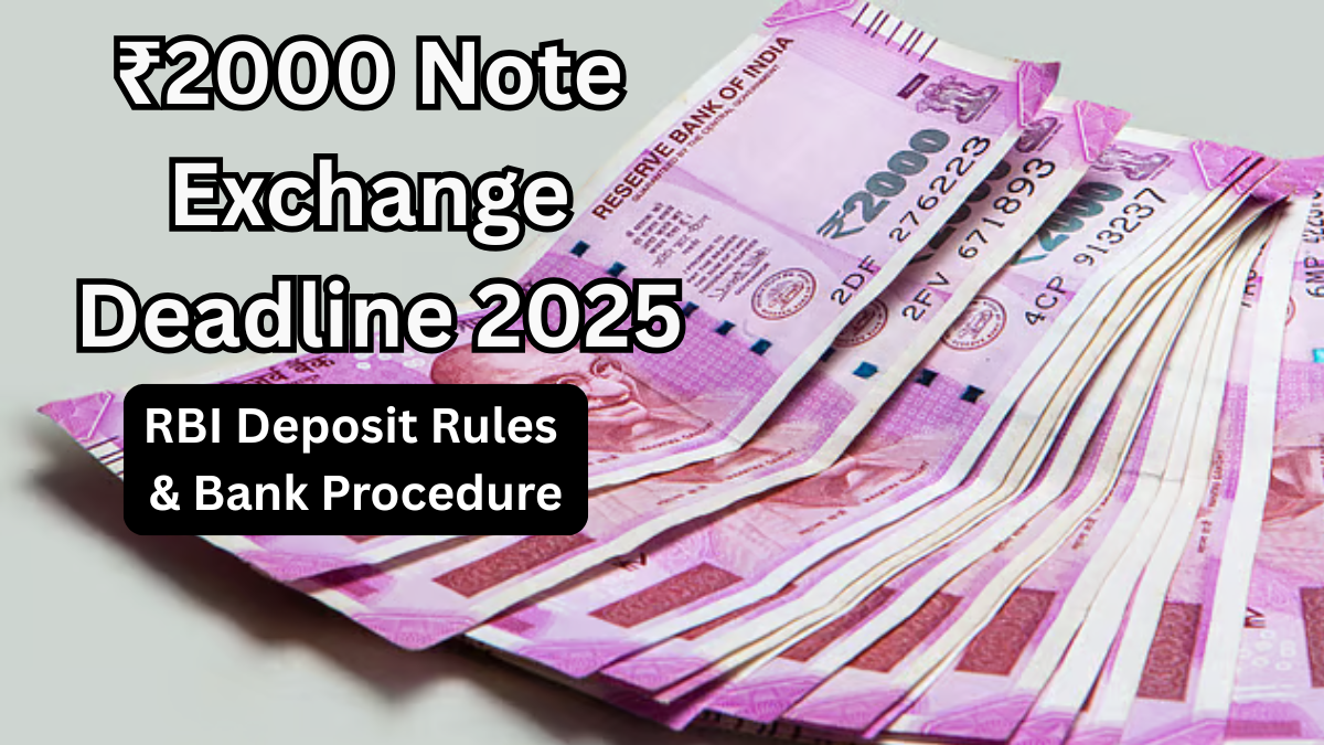 ₹2000 Note Exchange Deadline 2025 – RBI Deposit Rules & Bank Procedure