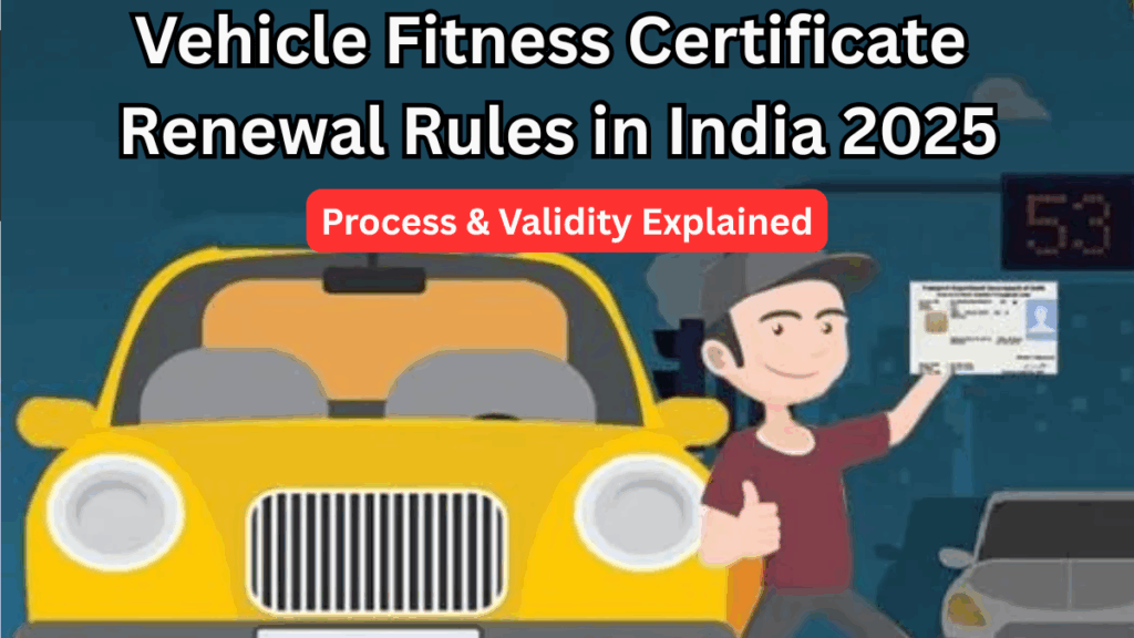 Vehicle Fitness Certificate Renewal Rules in India 2025 – Process & Validity Explained