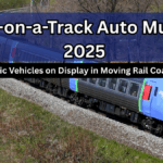 Train-on-a-Track Auto Museum 2025 – Classic Vehicles on Display in Moving Rail Coaches